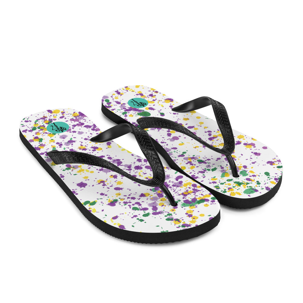 Mardi Gras Flip-Flops