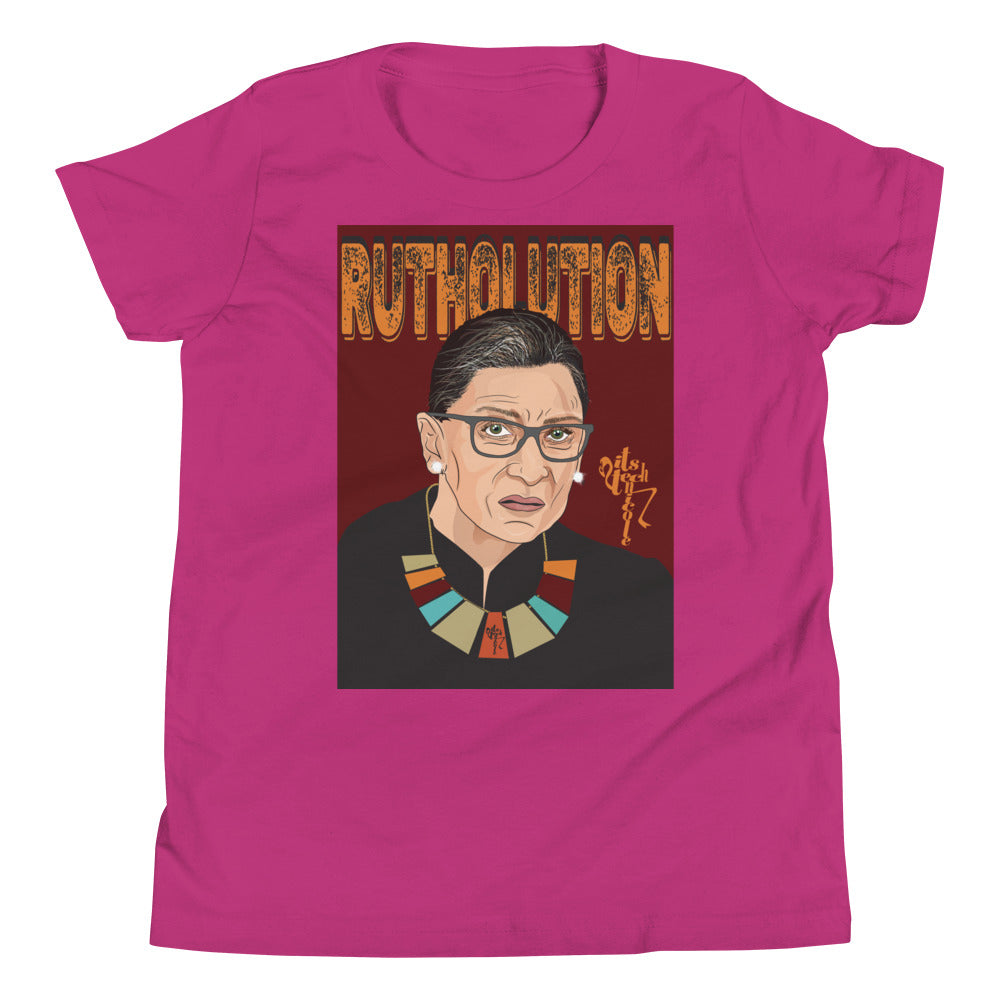 Ruth Bader Ginsburg Tribute Art Youth Short Sleeve T-Shirt