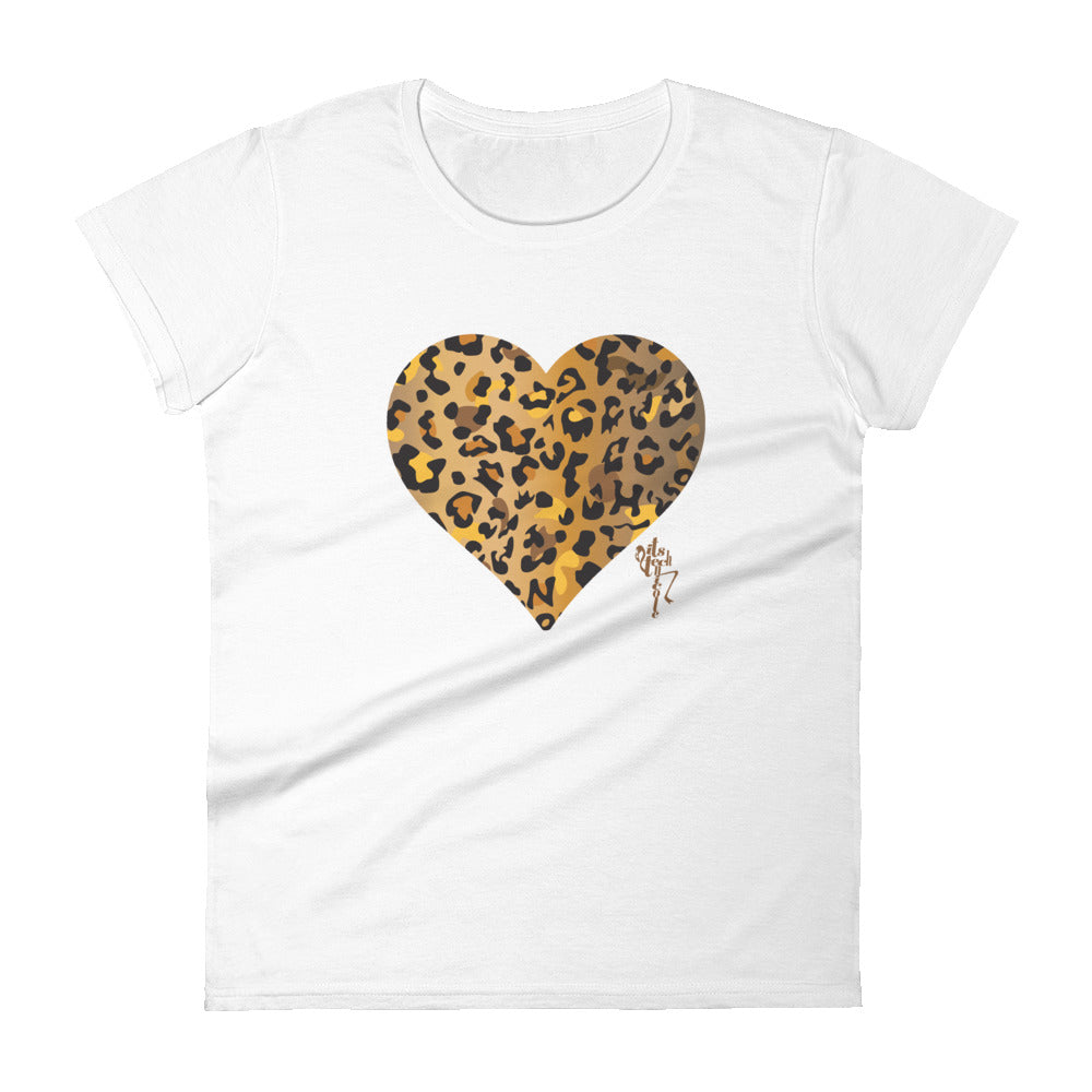 Leopard Heart Women's T-shirt