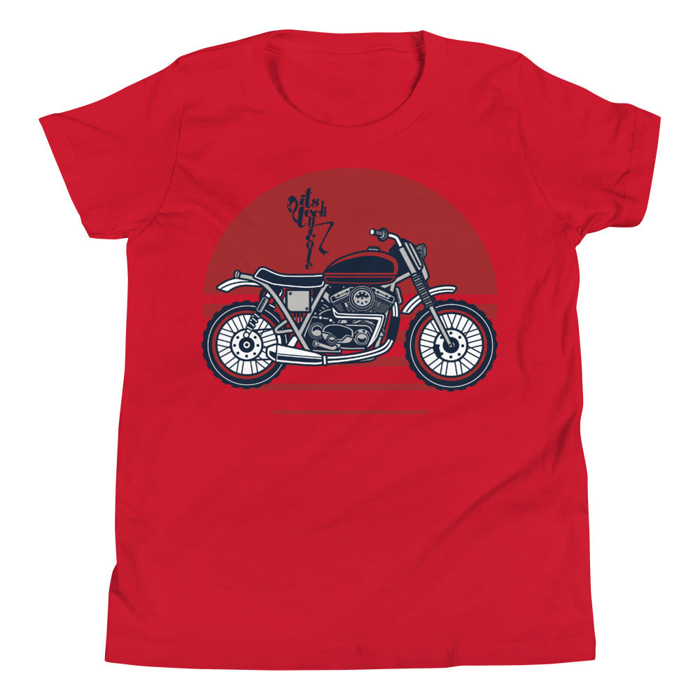 Motorcycle (Red) Youth Short Sleeve T-Shirt