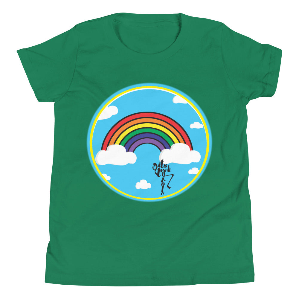 Rainbow and Clouds Youth Short Sleeve T-Shirt
