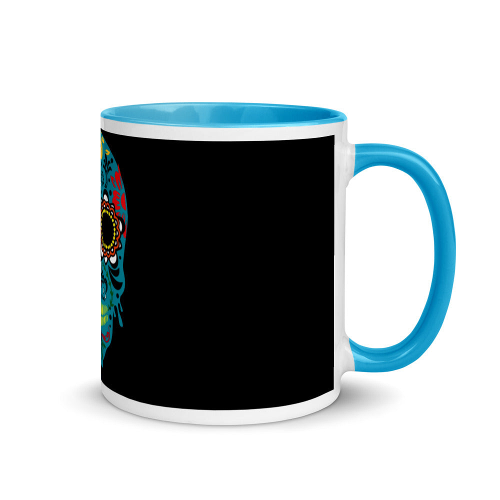 Dia de los Muertos Azul Mug with Color Inside