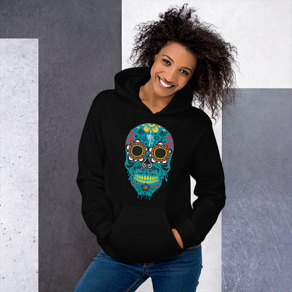 Dia de los Muertos Azul Unisex Hoodie