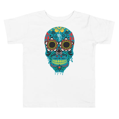 Dia de los Muertos Azul Toddler Short Sleeve Tee