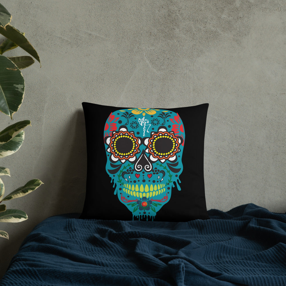 Dia de los Muertos Azul Pillow