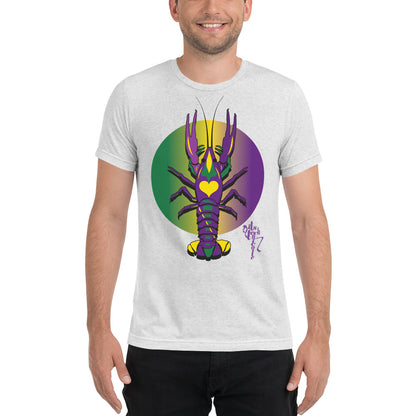 Mardi Gras Crawfish Tri-Blend T-shirt