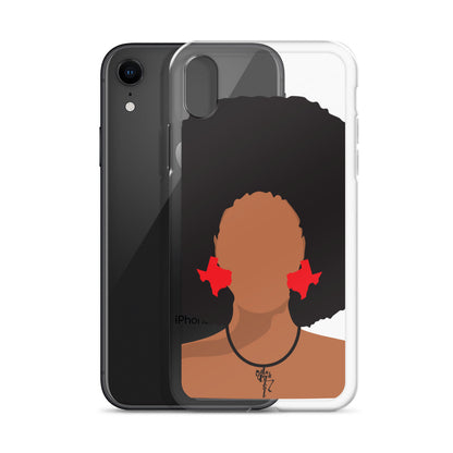 Melanin Poppin' with Texas Earrings iPhone Case