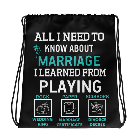 Rock, Paper, Scissors Drawstring bag