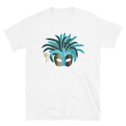 Mardi Gras Teal Mask (Unisex) T-Shirt