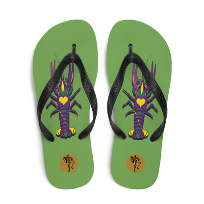 Mardi Gras Crawfish Flip-Flops