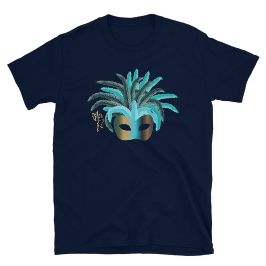 Mardi Gras Teal Mask (Unisex) T-Shirt