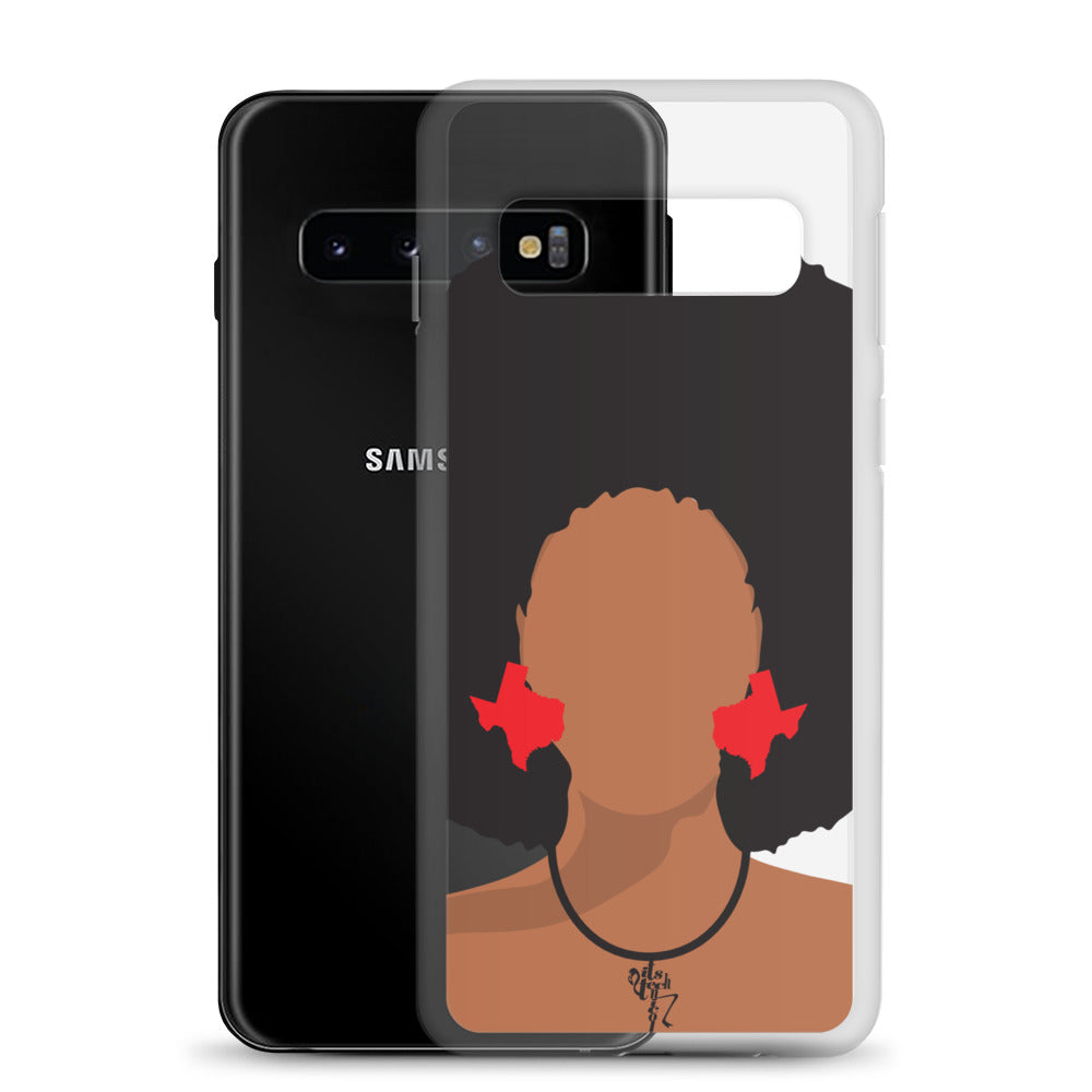 Melanin Poppin' with Texas Earrings Samsung Case