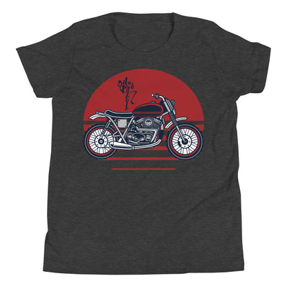 Motorcycle (Red) Youth Short Sleeve T-Shirt