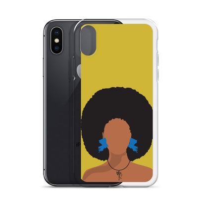 Melanin Poppin' with Louisiana Earrings iPhone Case
