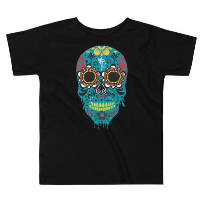 Dia de los Muertos Azul Toddler Short Sleeve Tee