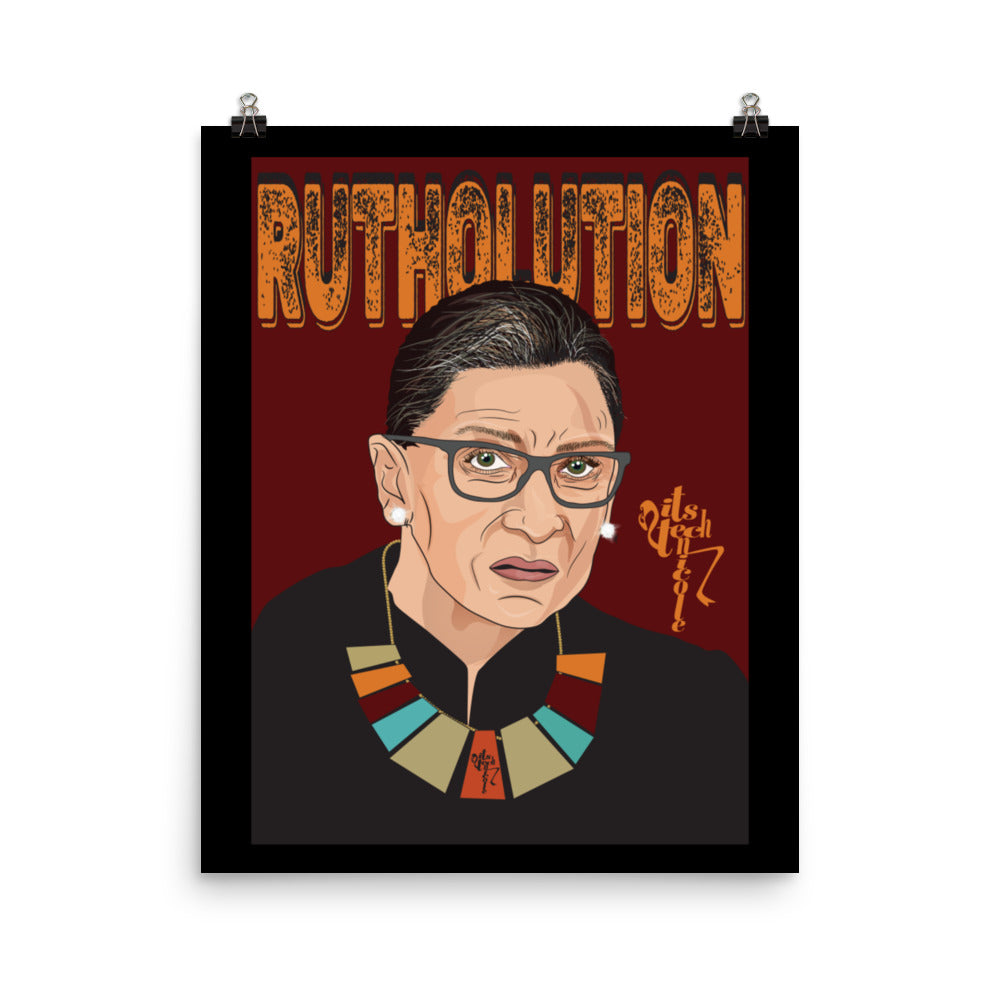 Ruth Bader Ginsburg Tribute Art Poster