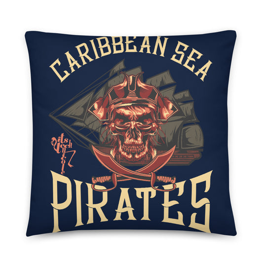 Caribbean Sea Pirates Pillow