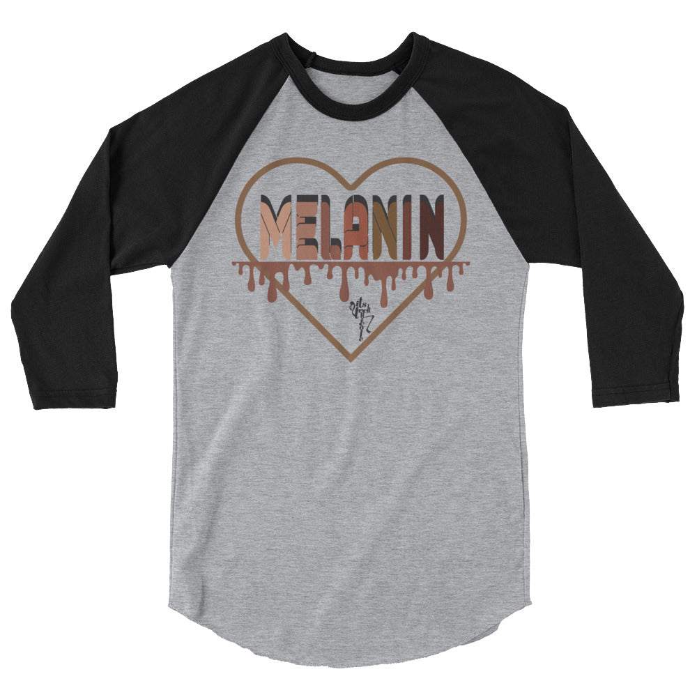 Melanin 3/4 sleeve raglan shirt