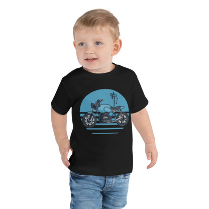 Motorcycle (Blue) Toddler Short Sleeve Tee