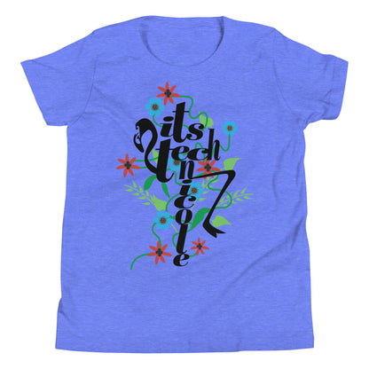 ItsTechnicole Floral Youth Short Sleeve T-Shirt