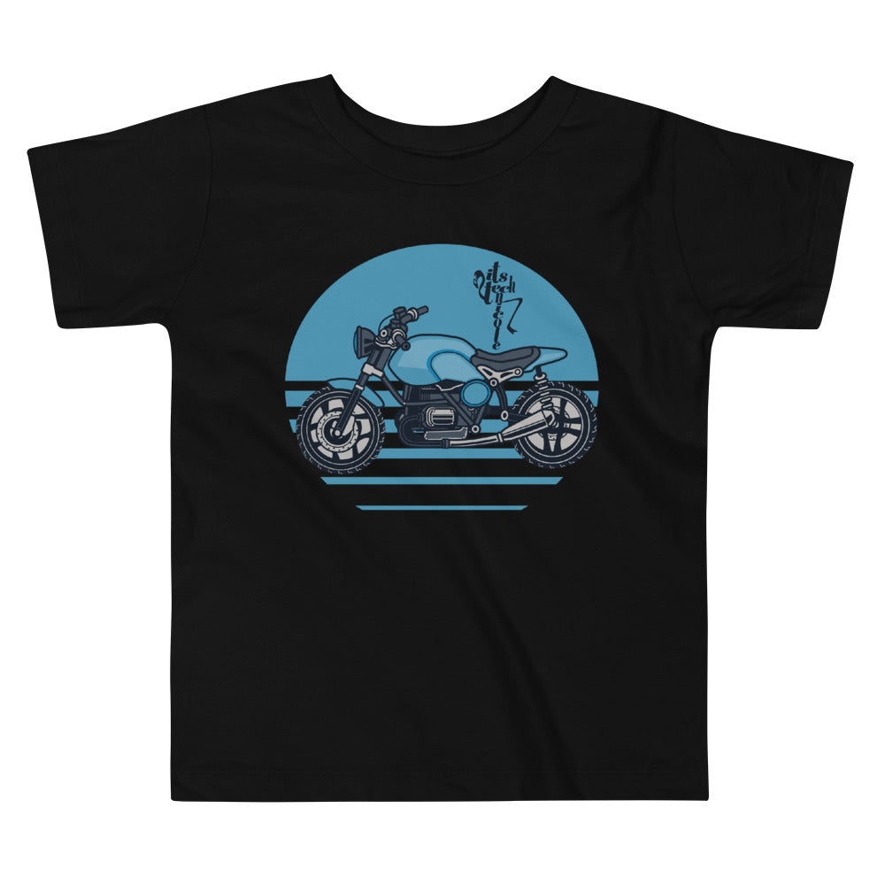 Motorcycle (Blue) Toddler Short Sleeve Tee