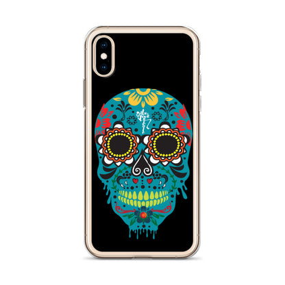 Dia de los Muertos Azul iPhone Case