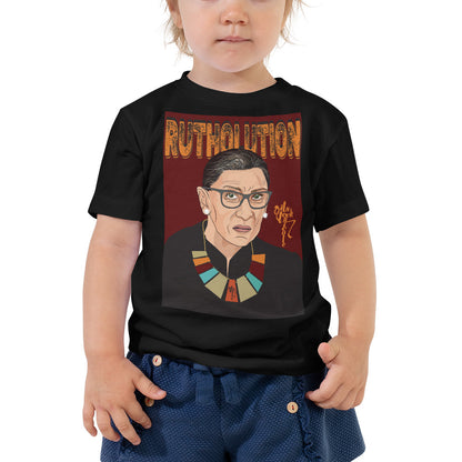 Ruth Bader Ginsburg Tribute Art Toddler Short Sleeve Tee