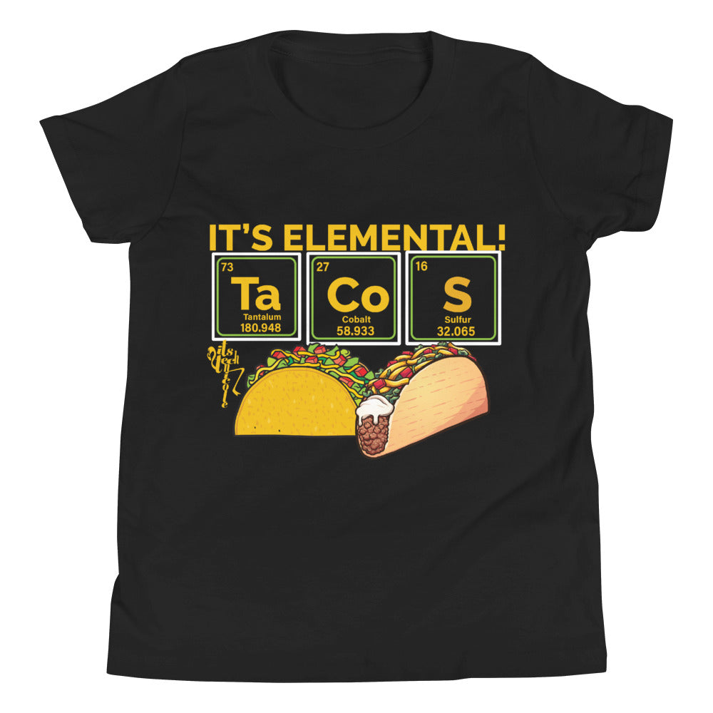 Tacos, It's Elemental Youth Short Sleeve T-Shirt