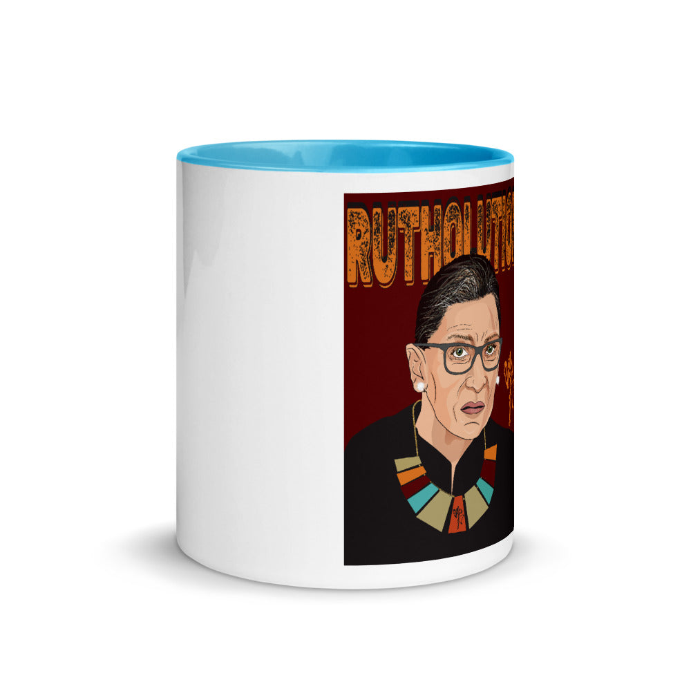 Ruth Bader Ginsburg Tribute Art Mug with Color Inside