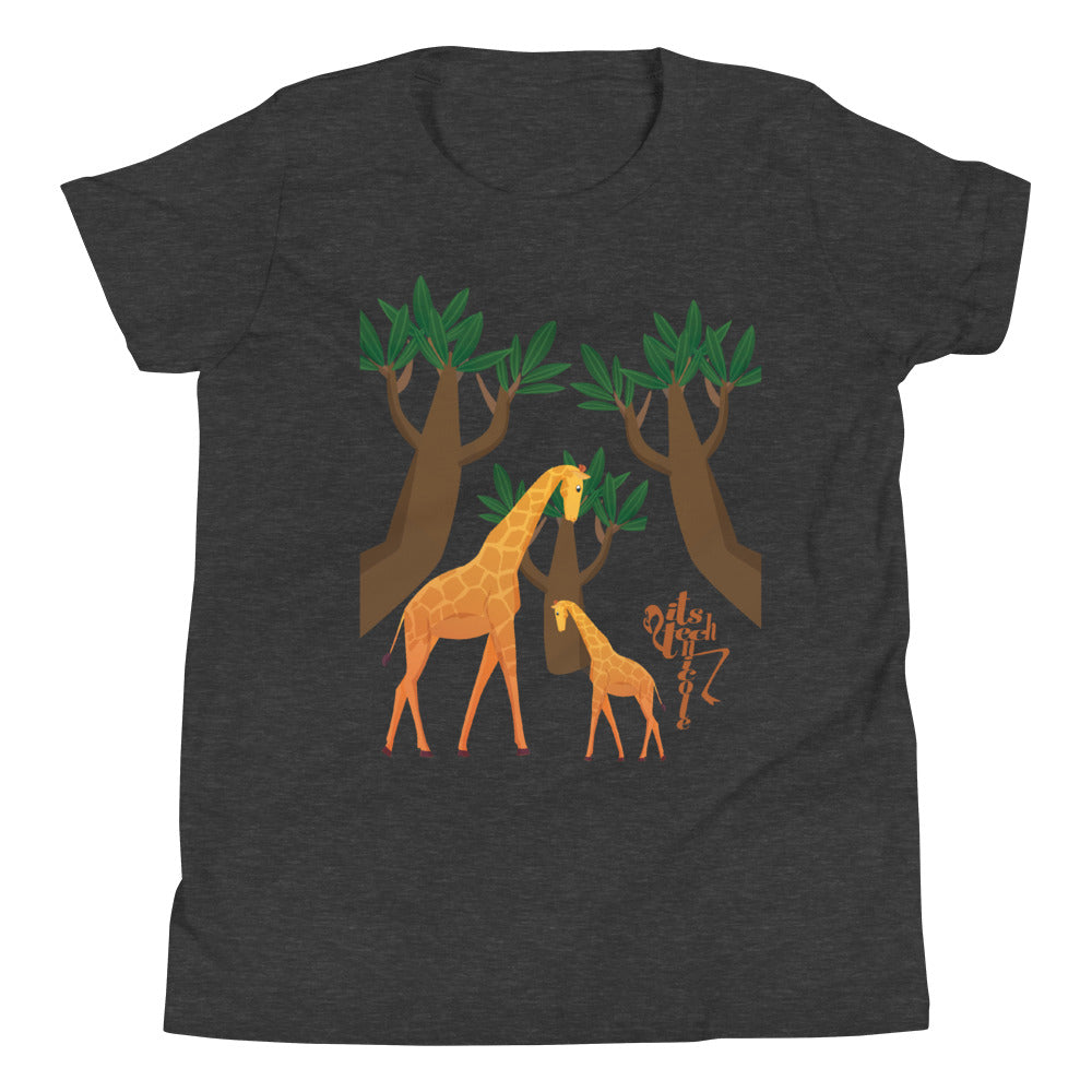 Giraffe Mama and Baby Youth Short Sleeve T-Shirt