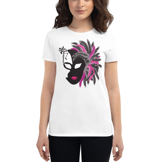 Mardi Gras Noir Mask short sleeve t-shirt