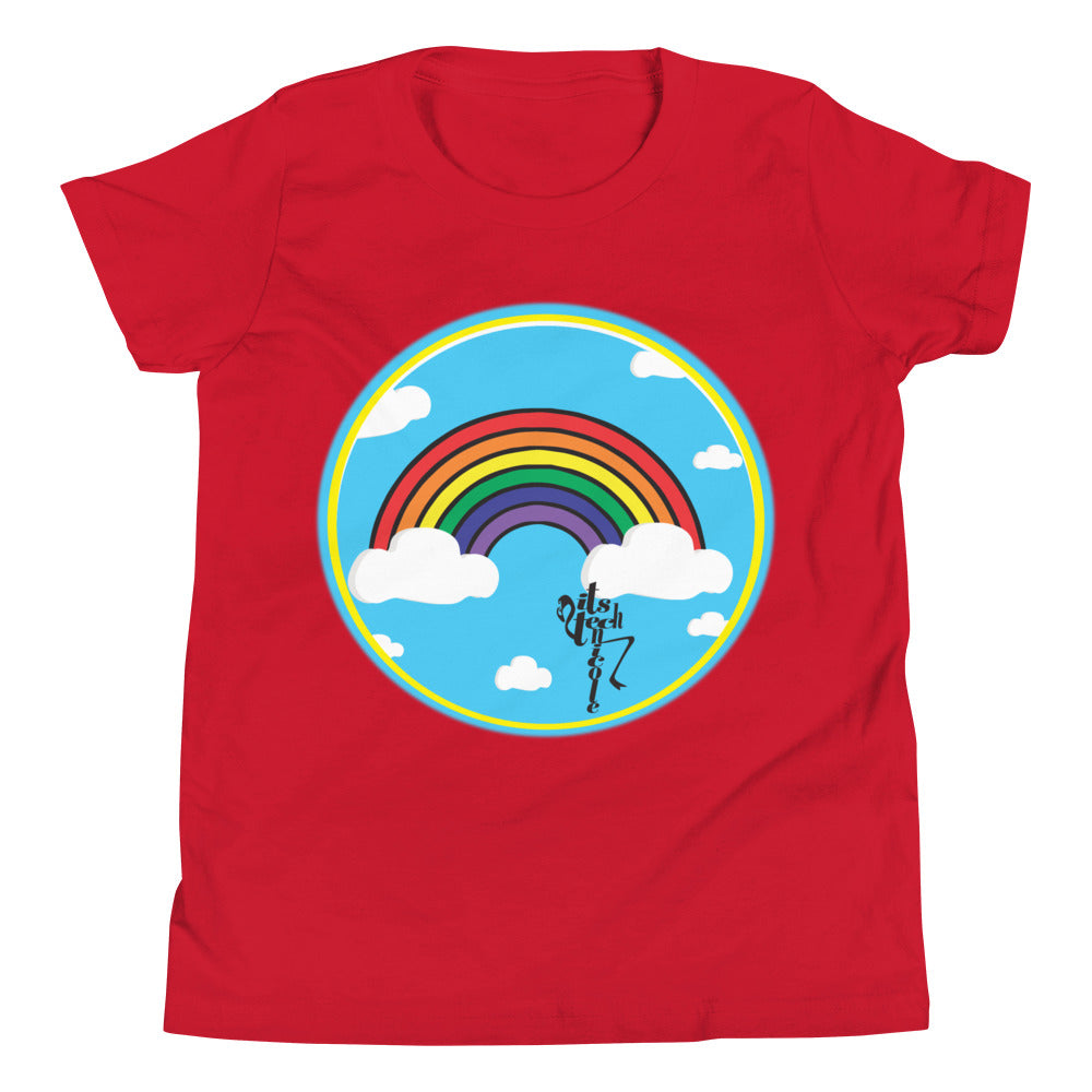 Rainbow and Clouds Youth Short Sleeve T-Shirt