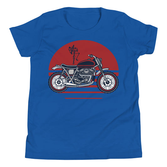 Motorcycle (Red) Youth Short Sleeve T-Shirt