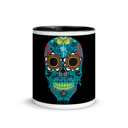 Dia de los Muertos Azul Mug with Color Inside