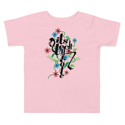 ItsTechnicole Floral Toddler Short Sleeve Tee