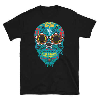 Dia de los Muertos Azul Short-Sleeve Unisex T-Shirt