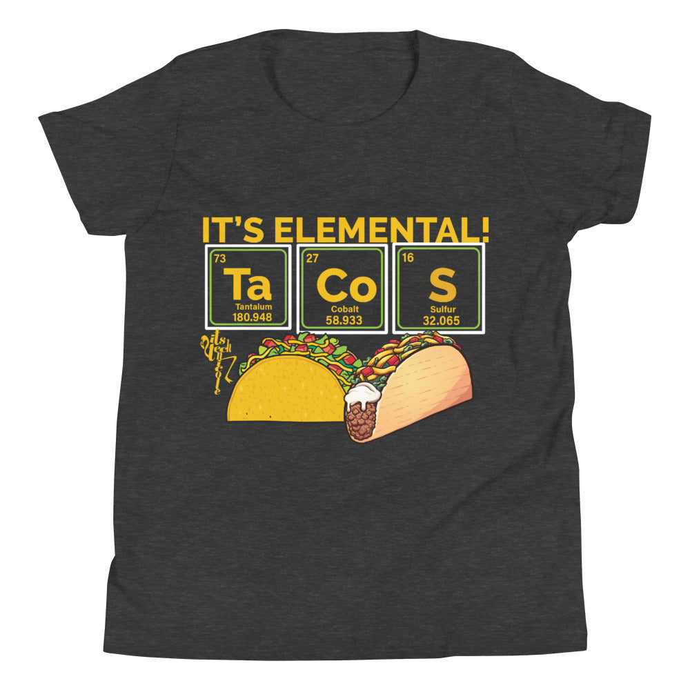 Tacos, It's Elemental Youth Short Sleeve T-Shirt