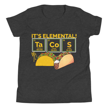 Tacos, It's Elemental Youth Short Sleeve T-Shirt