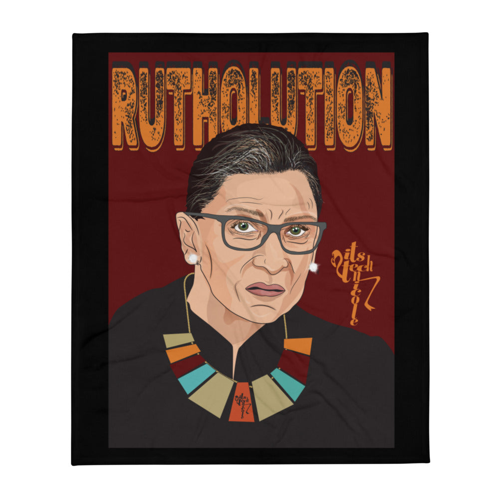 Ruth Bader Ginsburg Tribute Art Throw Blanket