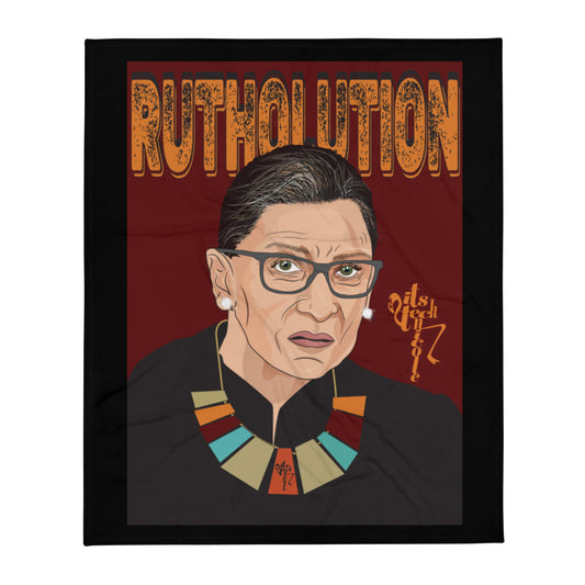 Ruth Bader Ginsburg Tribute Art Throw Blanket