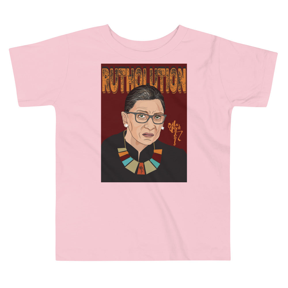 Ruth Bader Ginsburg Tribute Art Toddler Short Sleeve Tee