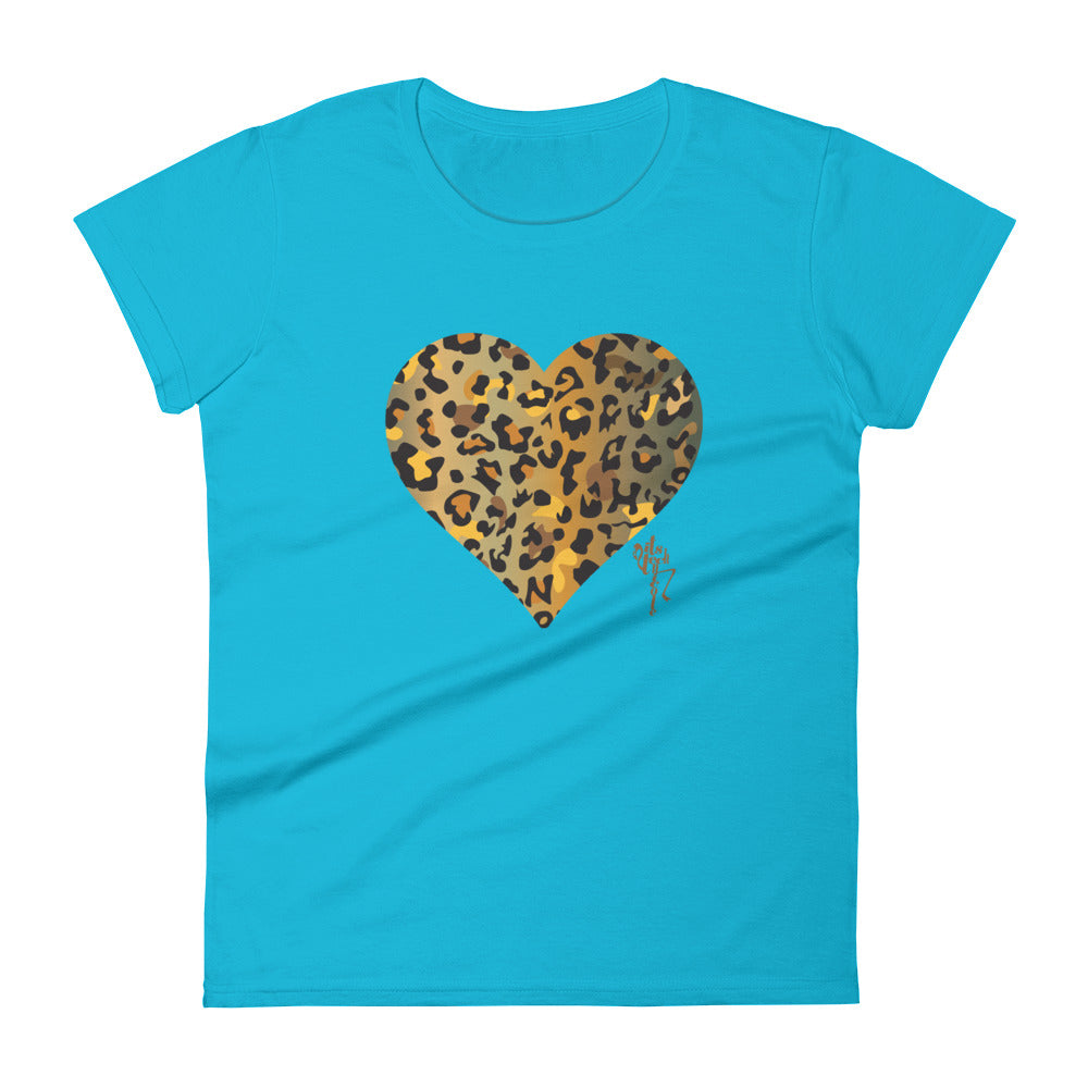 Leopard Heart Women's T-shirt