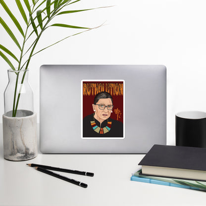Ruth Bader Ginsburg Tribute Art Bubble-free stickers