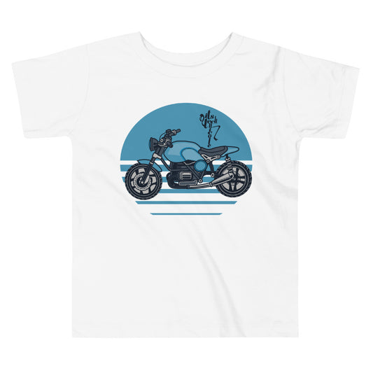Motorcycle (Blue) Toddler Short Sleeve Tee