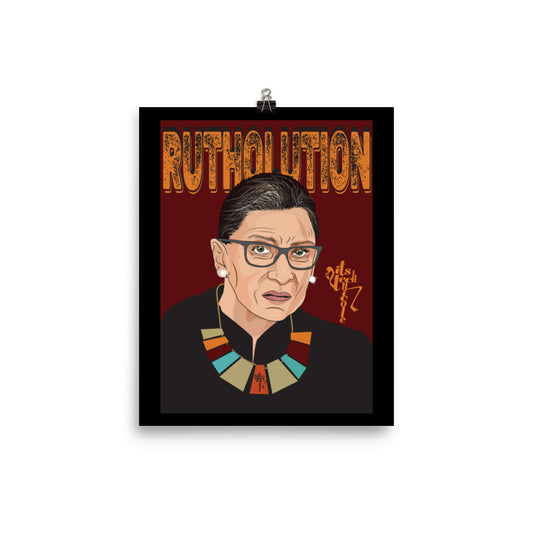 Ruth Bader Ginsburg Tribute Art Poster
