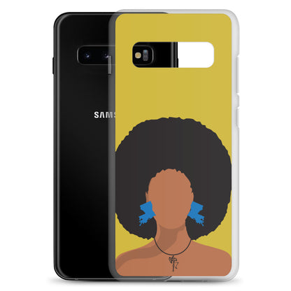 Melanin Poppin' with Louisiana Earrings Samsung Case
