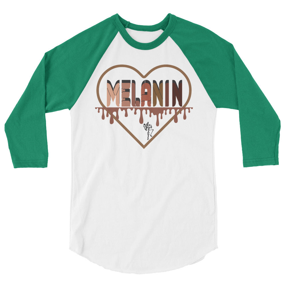 Melanin 3/4 sleeve raglan shirt