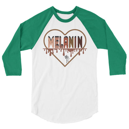 Melanin 3/4 sleeve raglan shirt