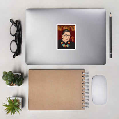 Ruth Bader Ginsburg Tribute Art Bubble-free stickers
