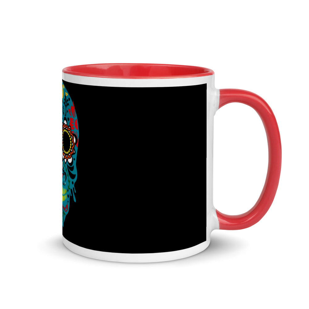 Dia de los Muertos Azul Mug with Color Inside